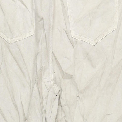 Womens UK Size 22 Marks and Spencer Regular Fit Wide-Leg Beige Jeans