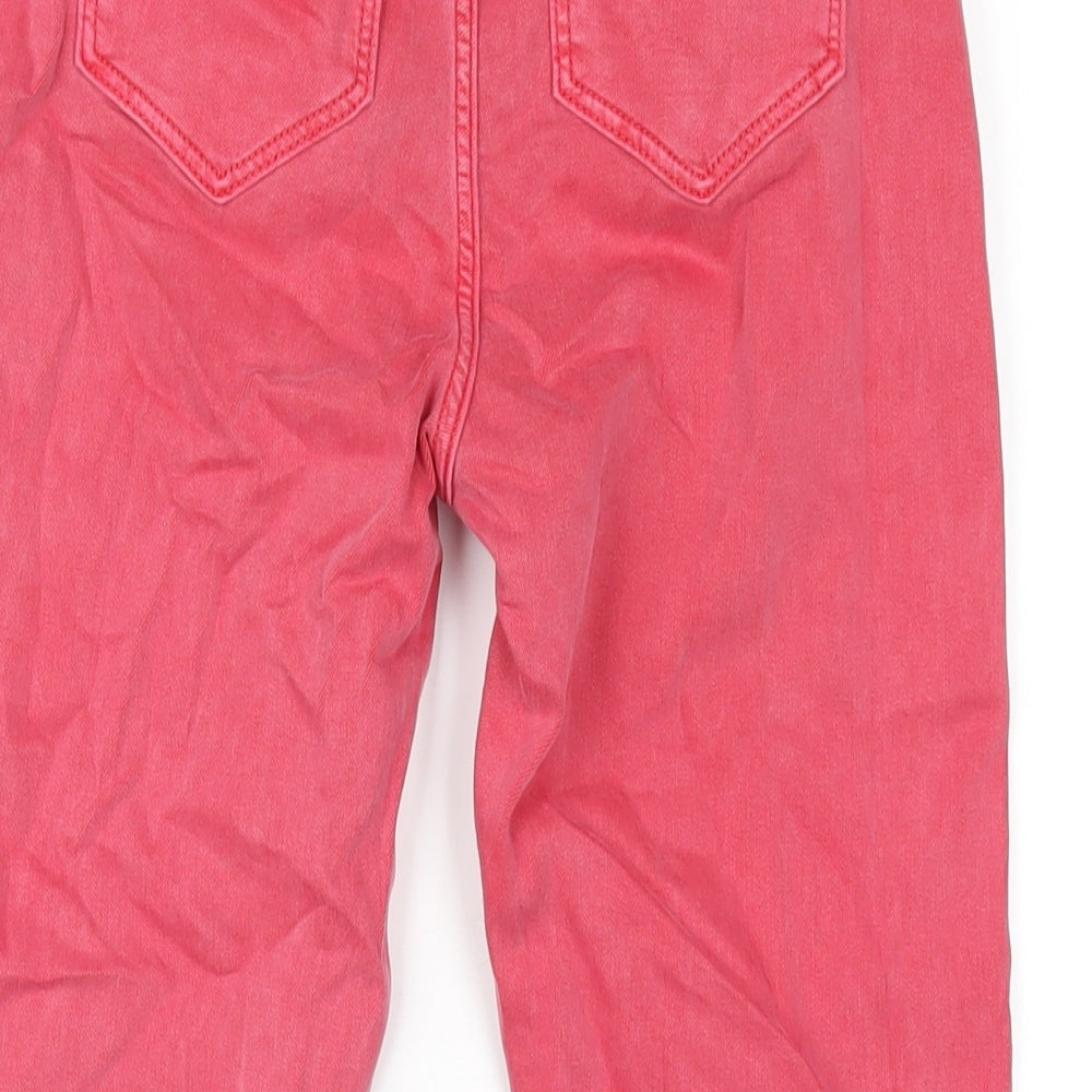 Womens UK Size 8 Marks and Spencer Regular Fit Cropped Red Jeans
