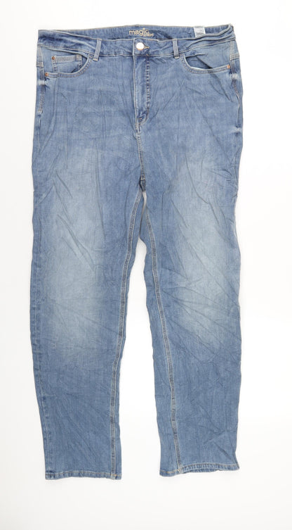 Womens UK Size 36 in Marks and Spencer Regular Fit Straight Blue Jeans