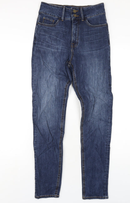 Womens UK Size 8 Marks and Spencer Regular Fit Skinny Blue Jeans