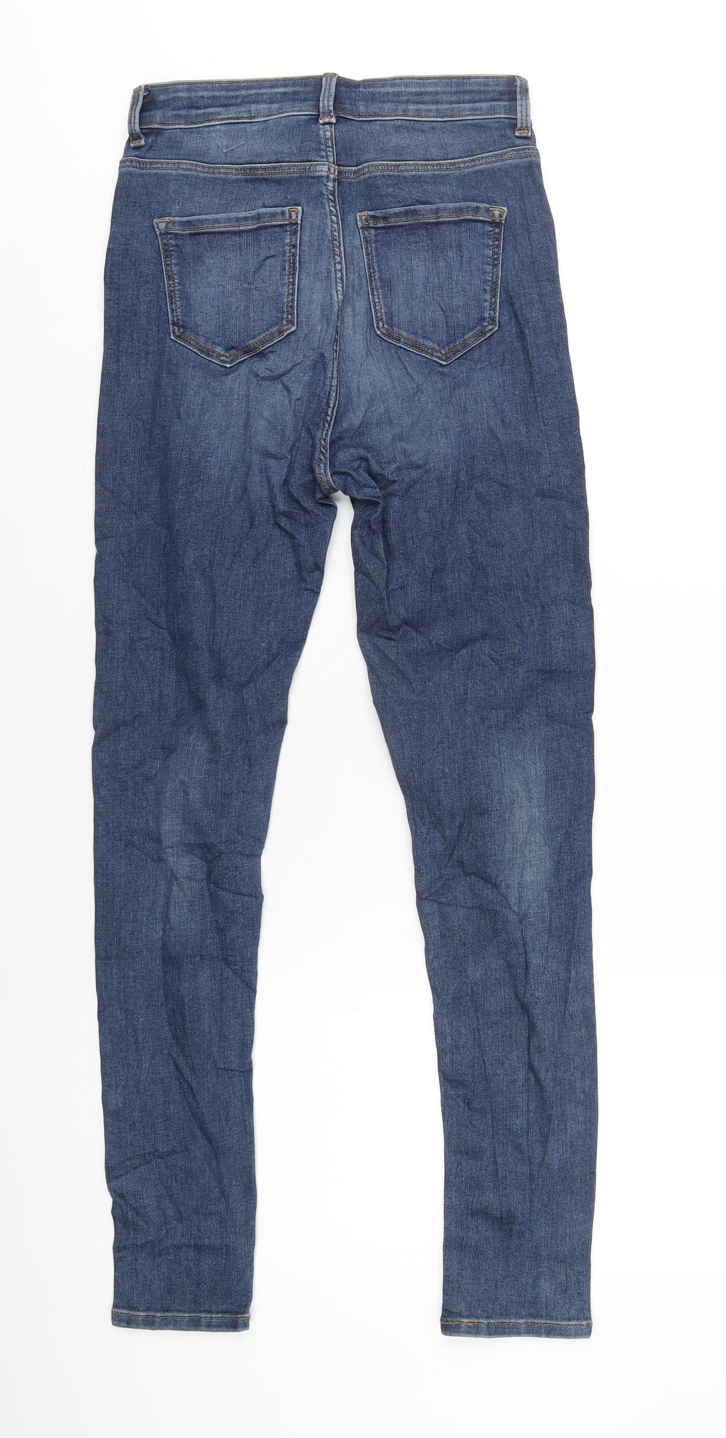 Womens UK Size 8 Marks and Spencer Regular Fit Skinny Blue Jeans