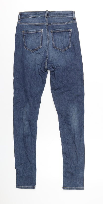 Womens UK Size 8 Marks and Spencer Regular Fit Skinny Blue Jeans