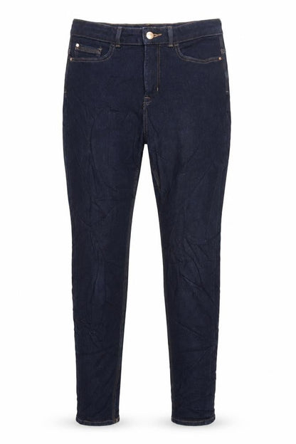 Marks & Spencer Womens Blue Cotton Skinny Jeans Size 12 L30 in Regular Zip