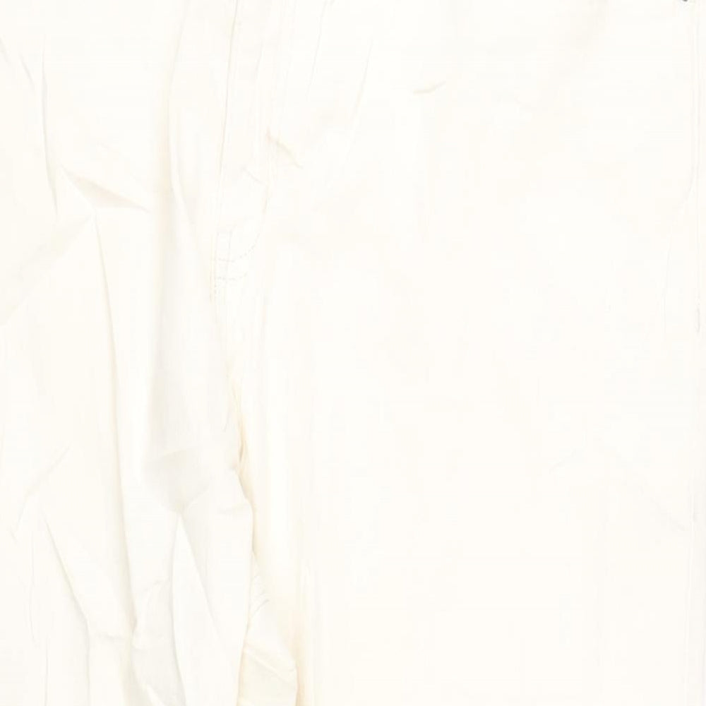 Womens UK Size 22 Marks and Spencer Slim Fit Straight Ivory Jeans