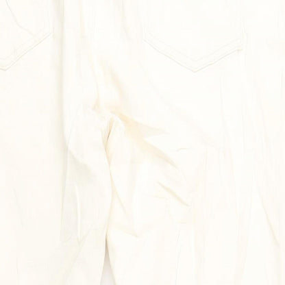 Womens UK Size 22 Marks and Spencer Slim Fit Straight Ivory Jeans