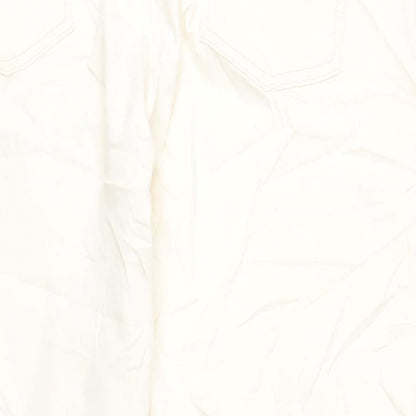 Womens UK Size 22 Marks and Spencer Slim Fit Straight Ivory Jeans