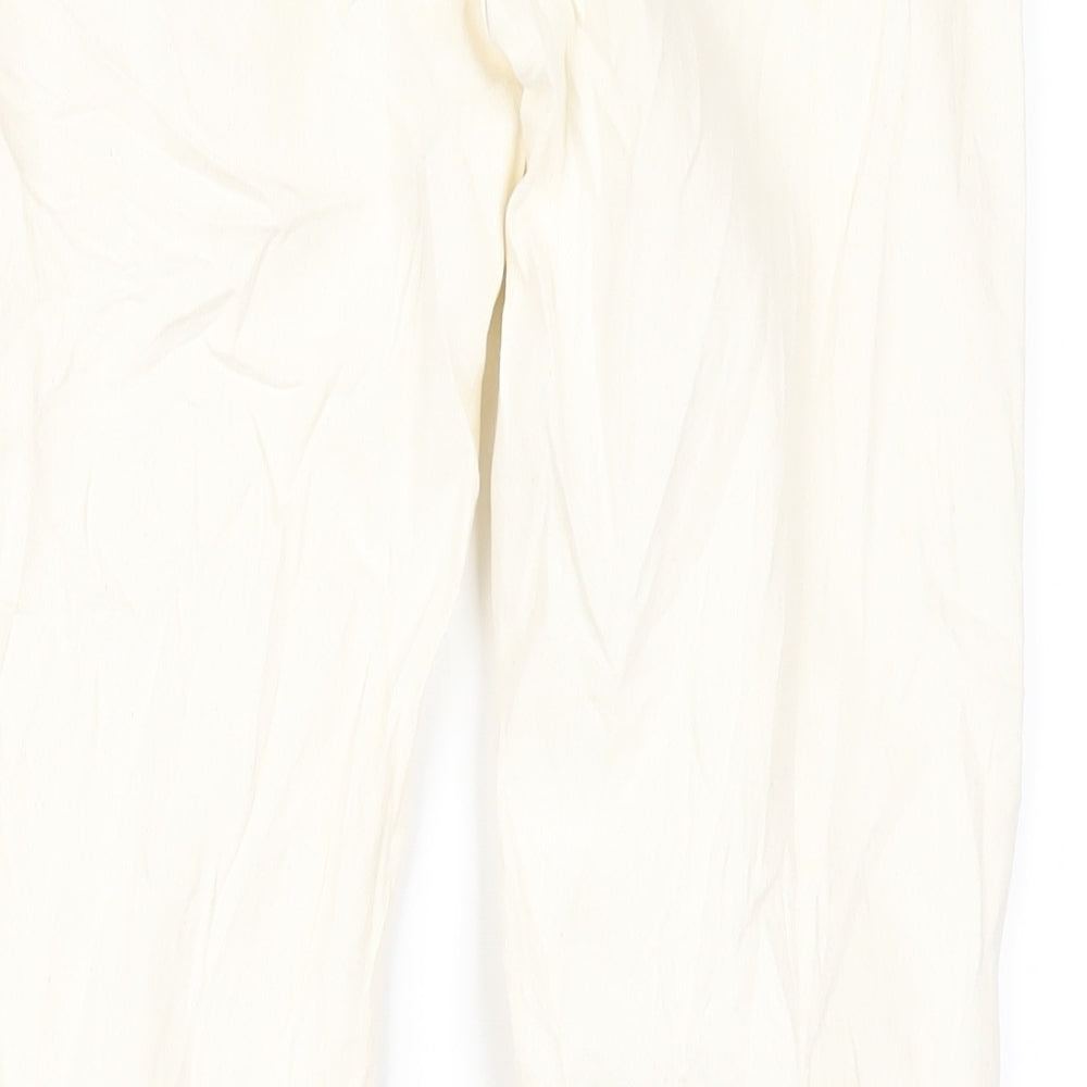 Womens UK Size 8 Marks and Spencer Slim Fit Straight Ivory Jeans