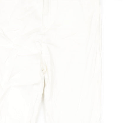 Marks and Spencer Girls White Cotton Skinny Jeans Size 10-11 Years L26 in Regular Zip
