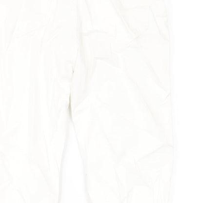 Marks and Spencer Girls White Cotton Skinny Jeans Size 10-11 Years L26 in Regular Zip