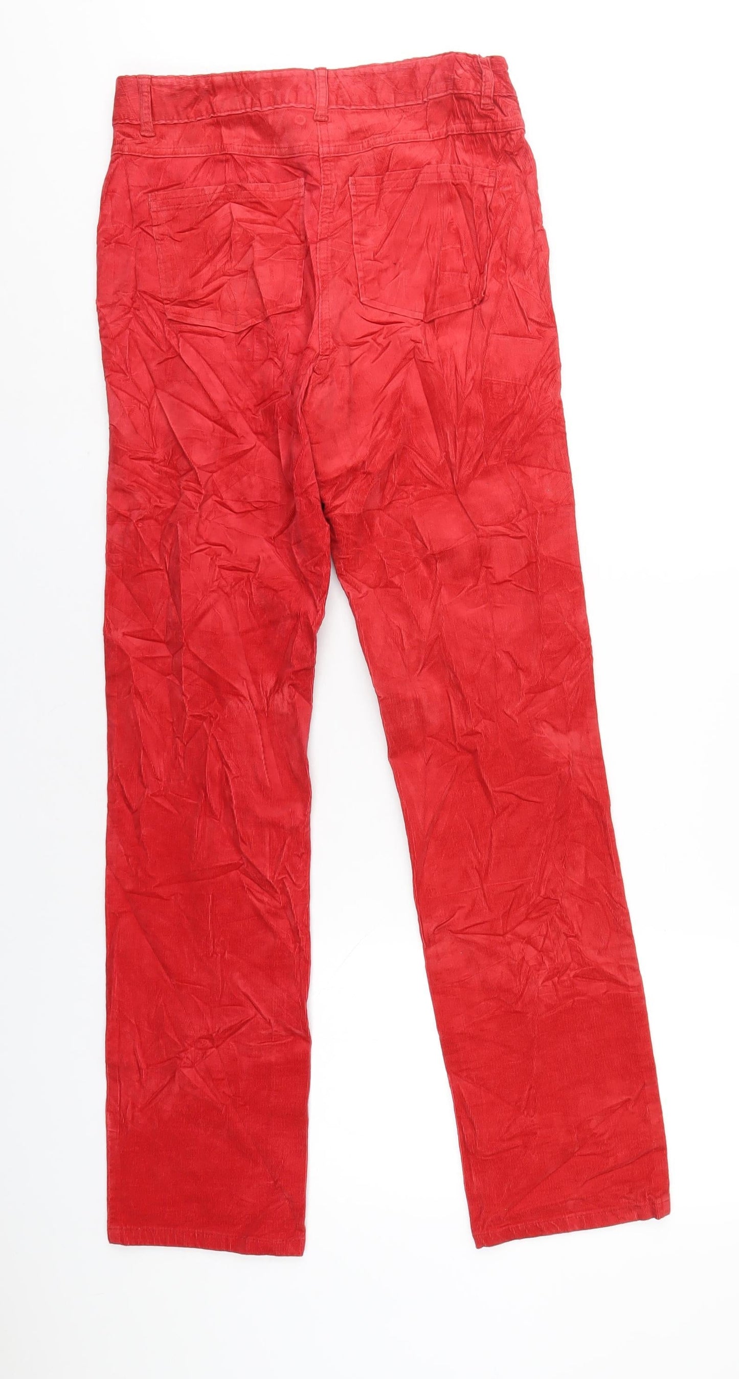 Womens UK Size 8 Marks and Spencer Regular Fit  Red Trousers