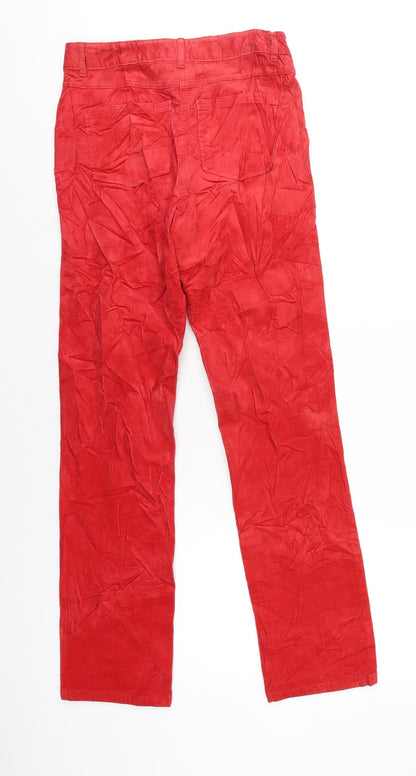 Womens UK Size 8 Marks and Spencer Regular Fit  Red Trousers