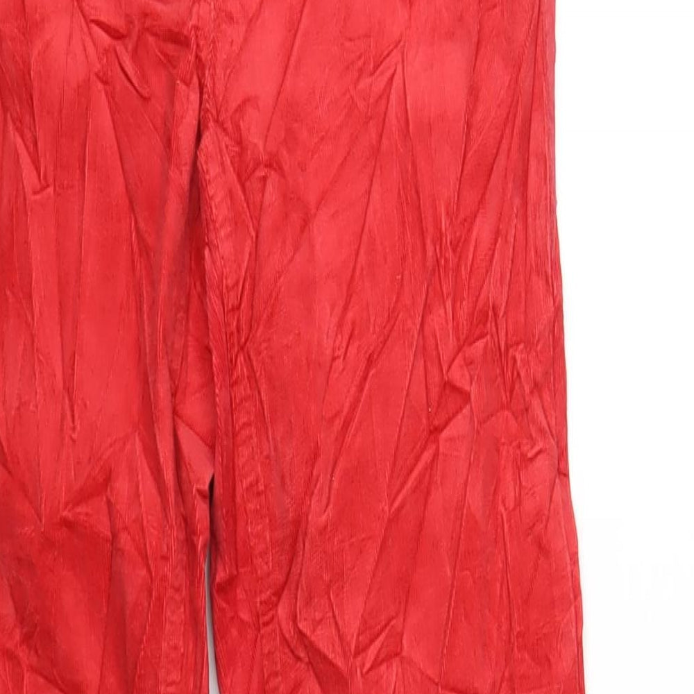 Womens UK Size 8 Marks and Spencer Regular Fit  Red Trousers