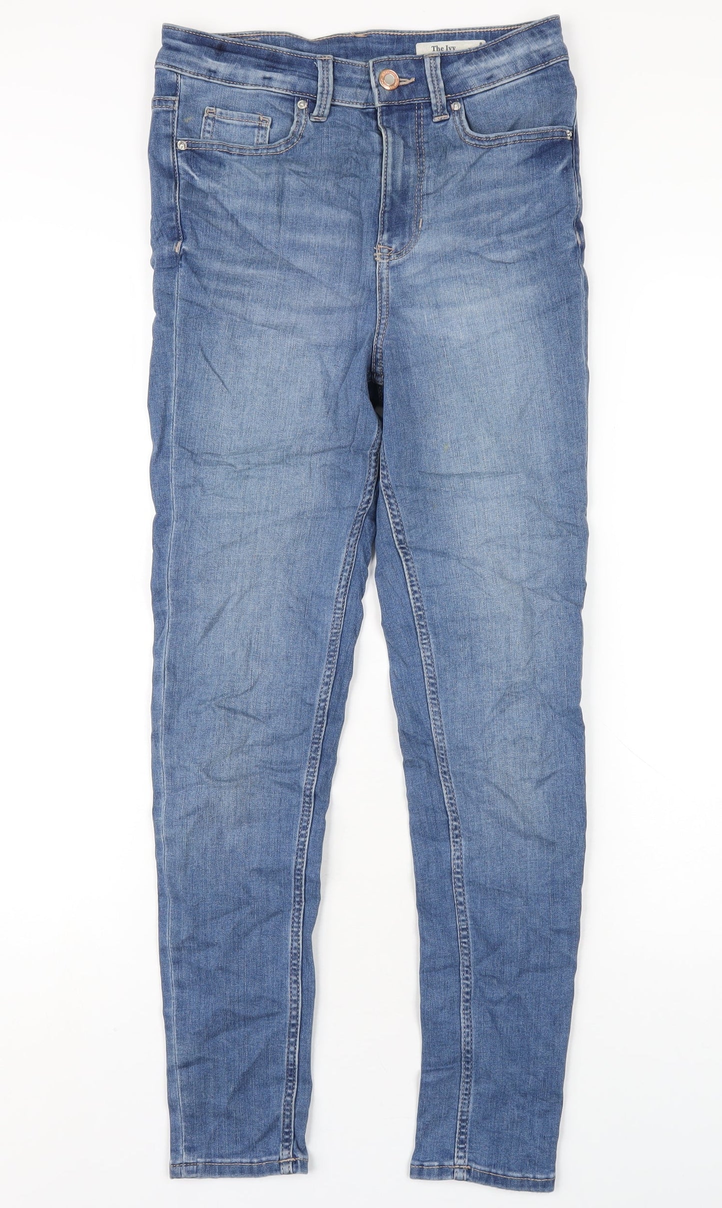 Womens UK Size 8 Marks and Spencer Regular Fit Skinny Blue Jeans