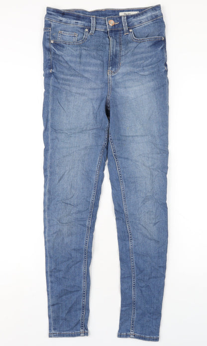 Womens UK Size 8 Marks and Spencer Regular Fit Skinny Blue Jeans