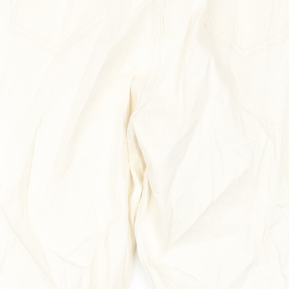 Womens UK Size 24 Marks and Spencer Slim Fit Straight Ivory Jeans
