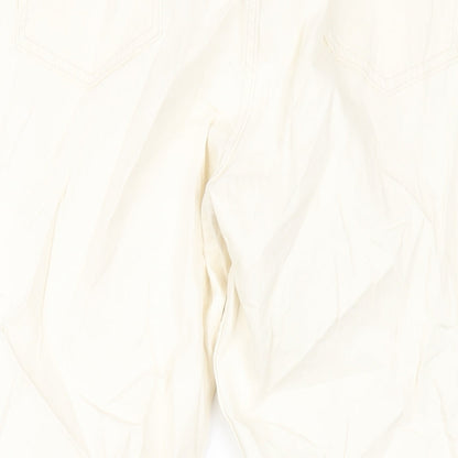 Womens UK Size 24 Marks and Spencer Slim Fit Straight Ivory Jeans