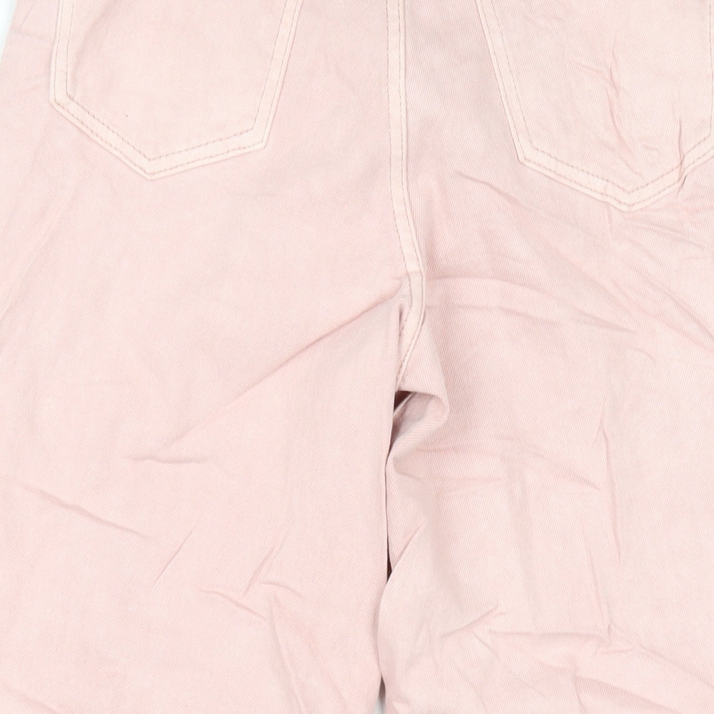 Womens UK Size 6 Marks and Spencer Regular Fit Wide-Leg Pink Jeans