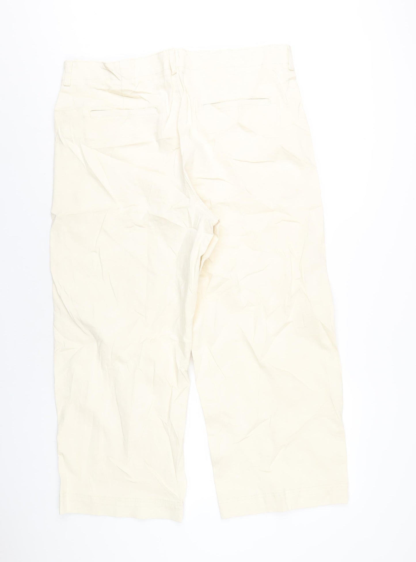 Womens UK Size 18 Marks and Spencer Regular Fit Wide-Leg Ivory Jeans