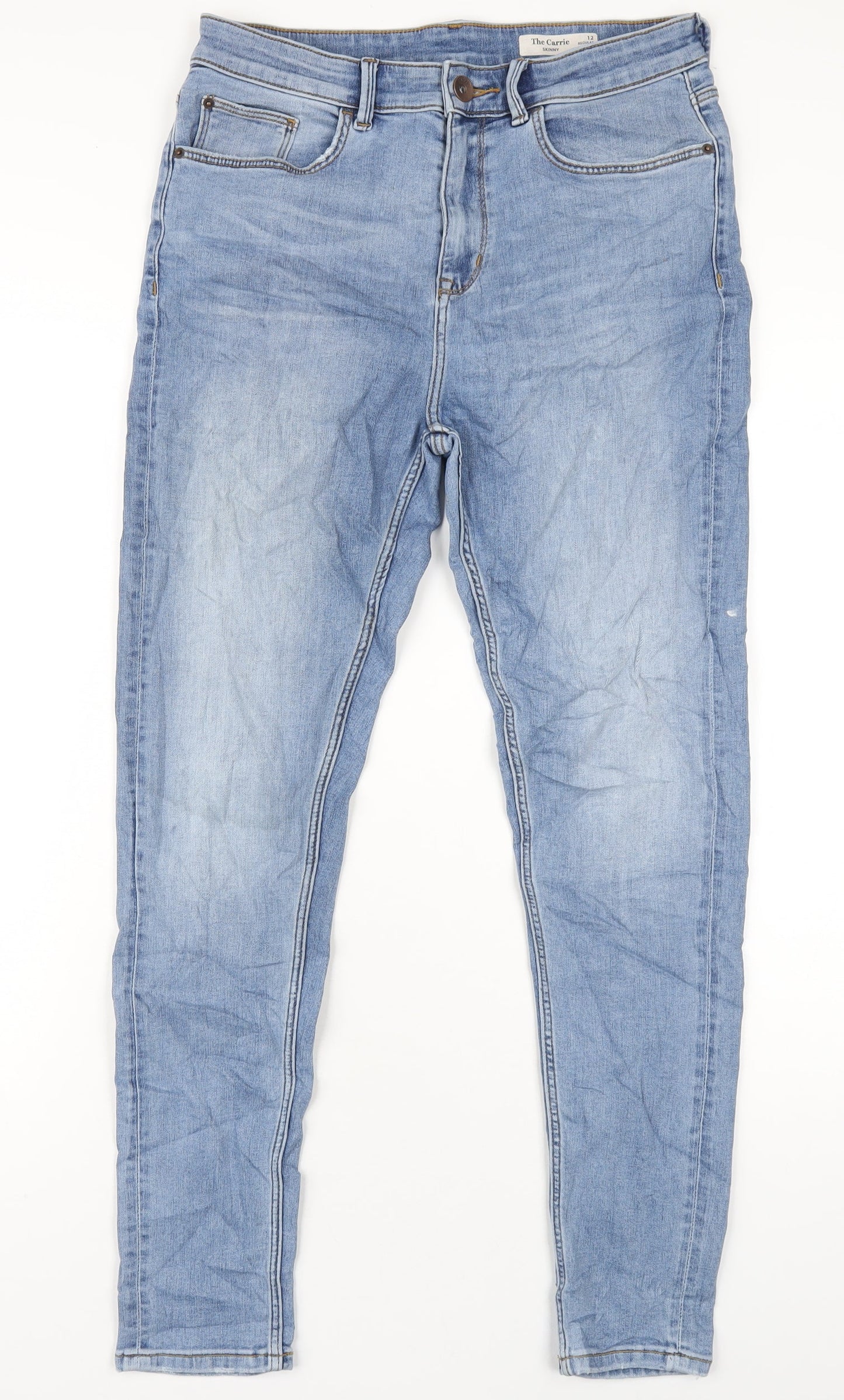 Womens UK Size 12 Marks and Spencer Regular Fit Skinny Blue Jeans