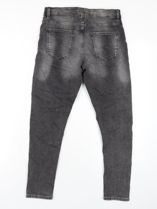 Womens UK Size 10 Marks and Spencer Regular Fit Skinny Grey Jeans