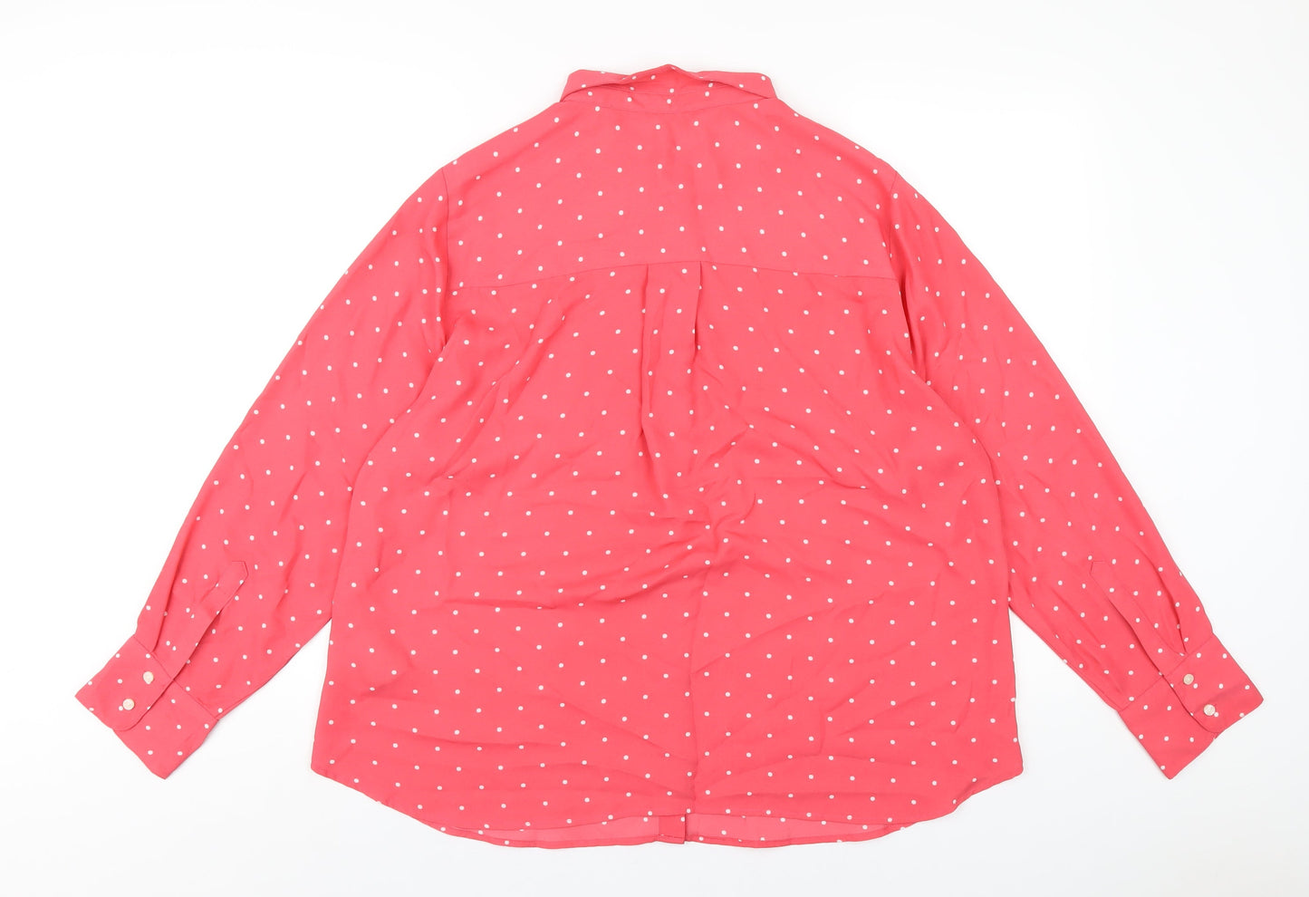 Womens UK Size 18 Marks and Spencer Pink Basic Button-Up