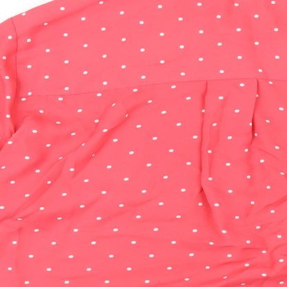Womens UK Size 18 Marks and Spencer Pink Basic Button-Up