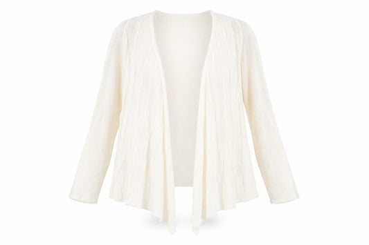 M&Co Womens Ivory V-Neck Acrylic Cardigan Jumper Size 10