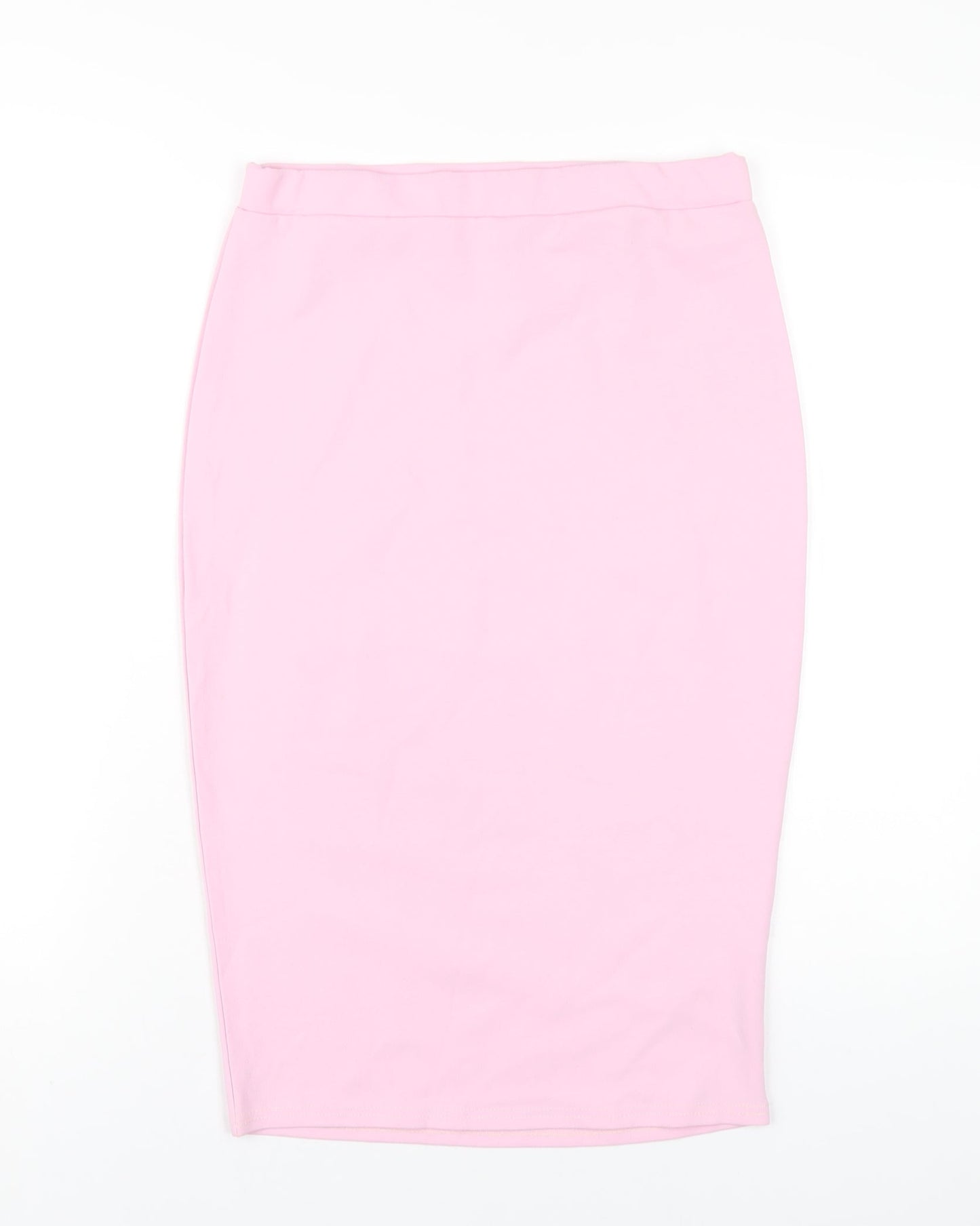 Fashionkilla Womens Pink Polyester Straight & Pencil Skirt Size 12