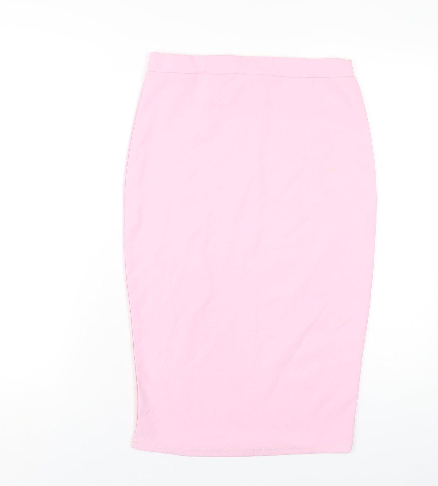 Fashionkilla Womens Pink Polyester Straight & Pencil Skirt Size 12