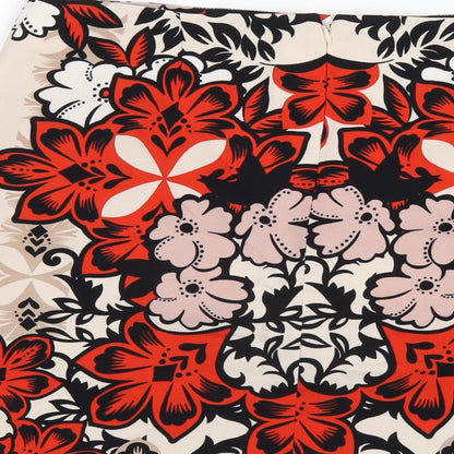 Hallhuber Womens Multicoloured Floral Polyester A-Line Skirt Size 12 Zip