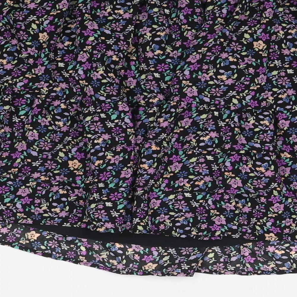Marks and Spencer Girls Multicoloured Floral Polyester A-Line Skirt Size 13-14 Years Regular Pull On