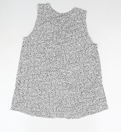 Womens UK Size XS H&M White Basic Tank