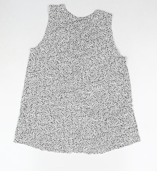 Womens UK Size XS H&M White Basic Tank
