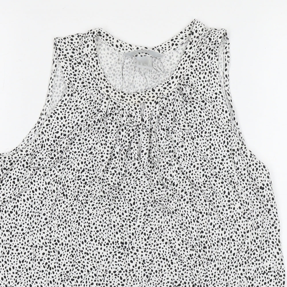 Womens UK Size XS H&M White Basic Tank