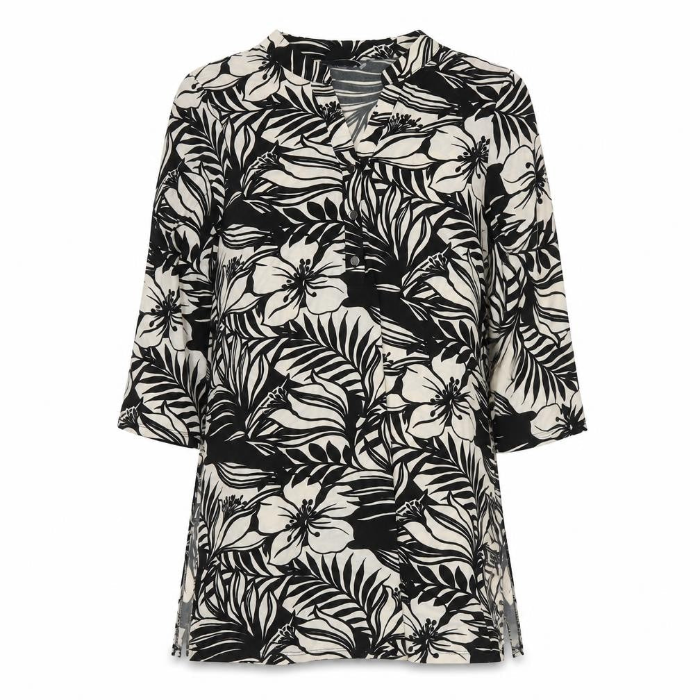 Womens UK Size M Wallis Black Tunic Blouse
