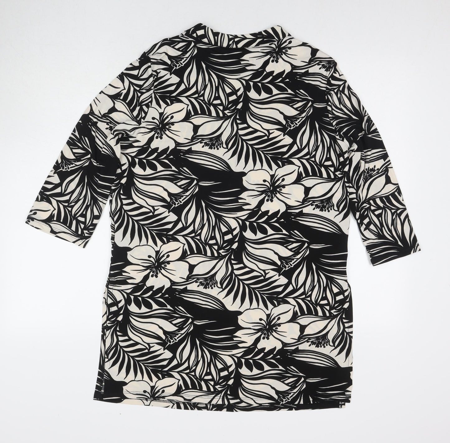 Womens UK Size M Wallis Black Tunic Blouse
