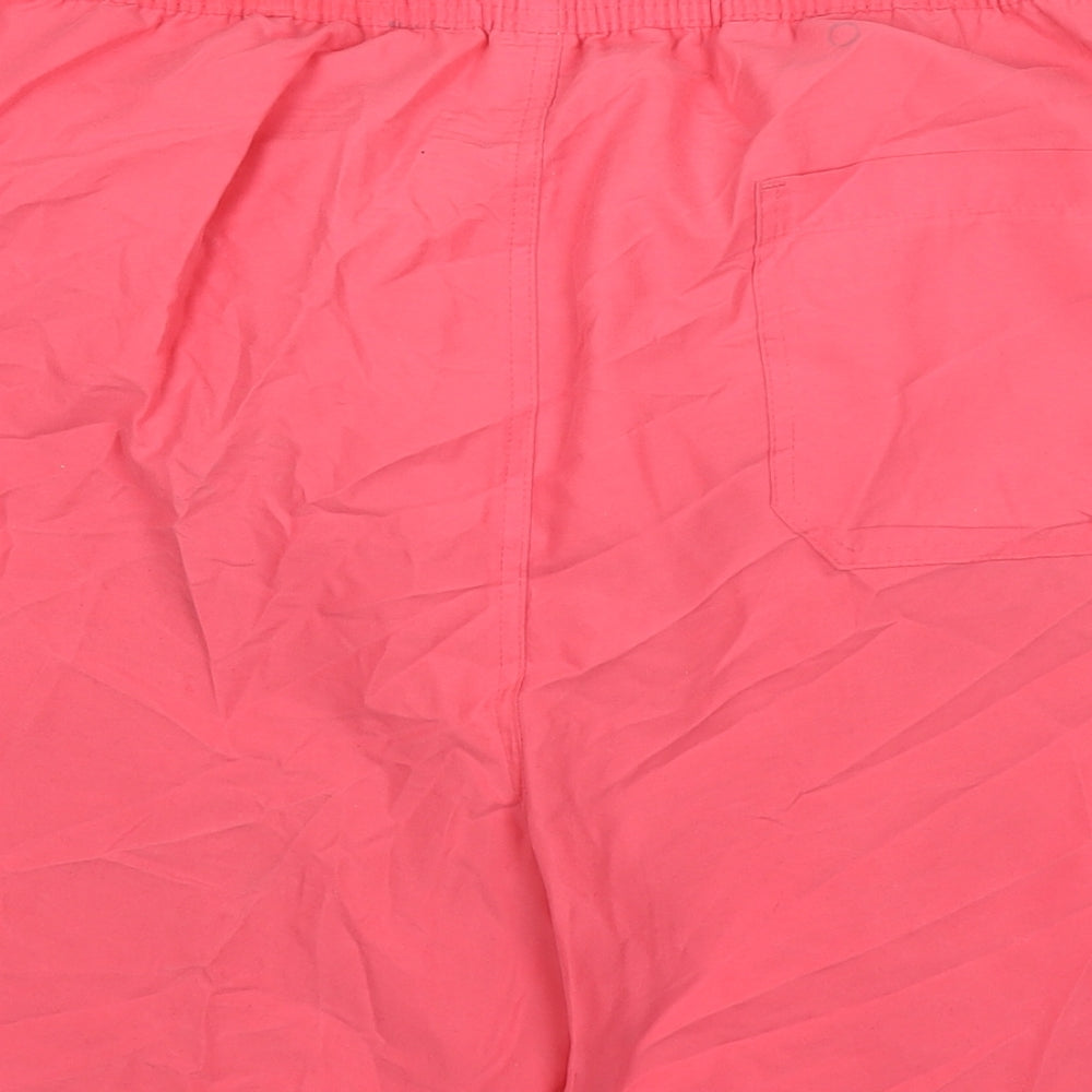 Lincoln Mens Pink Polyester Athletic Shorts Size XL L6 in Regular Drawstring - Swim Shorts