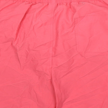 Lincoln Mens Pink Polyester Athletic Shorts Size XL L6 in Regular Drawstring - Swim Shorts