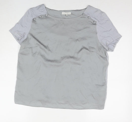 Womens UK Size 16 RJR.John Rocha Grey Basic T-Shirt