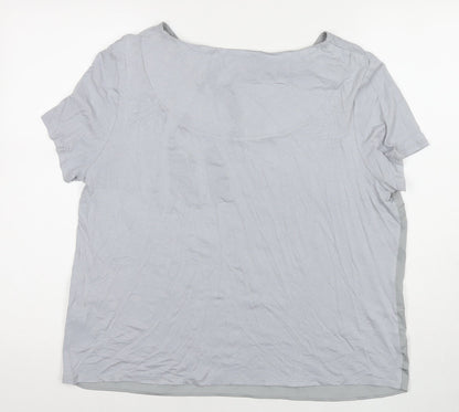 Womens UK Size 16 RJR.John Rocha Grey Basic T-Shirt