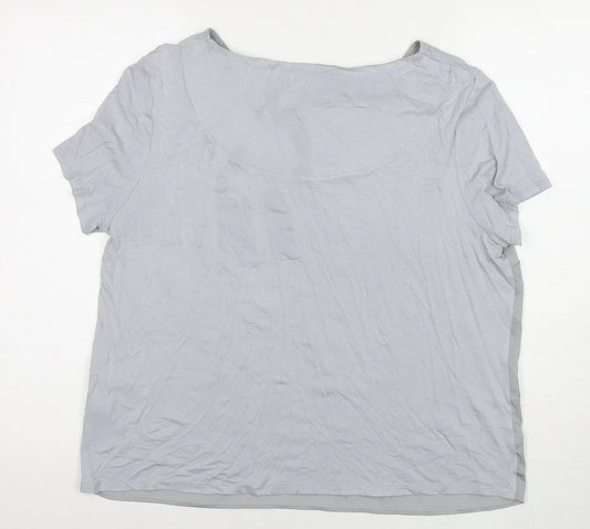 Womens UK Size 16 RJR.John Rocha Grey Basic T-Shirt