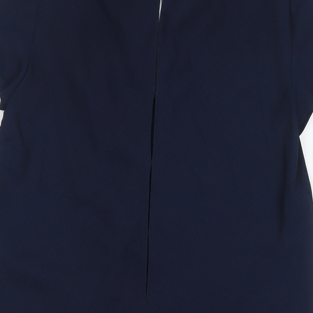 Womens UK Size XS Zara Blue Tunic T-Shirt