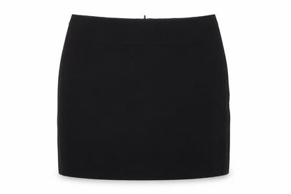 Marks & Spencer Womens Black Polyester A-Line Skirt Size 10 Zip