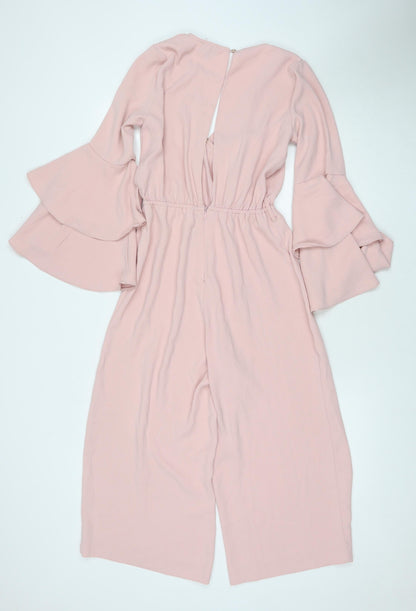 River Island Womens Pink Polyester Jumpsuit One-Piece Size 10 L20 in Zip