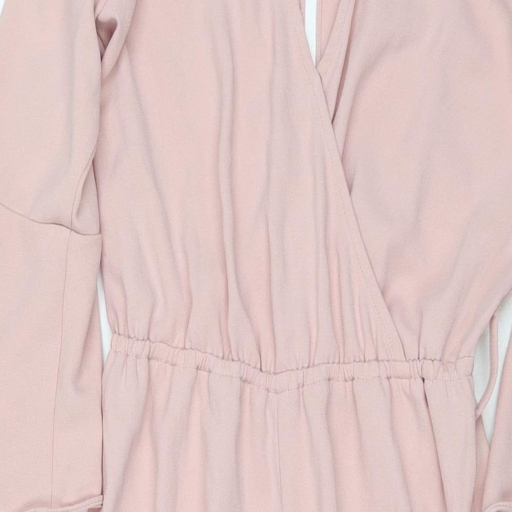 River Island Womens Pink Polyester Jumpsuit One-Piece Size 10 L20 in Zip