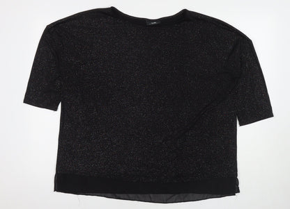 Womens UK Size L Wallis Black Basic Blouse
