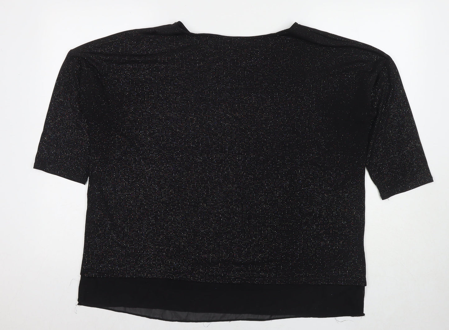 Womens UK Size L Wallis Black Basic Blouse