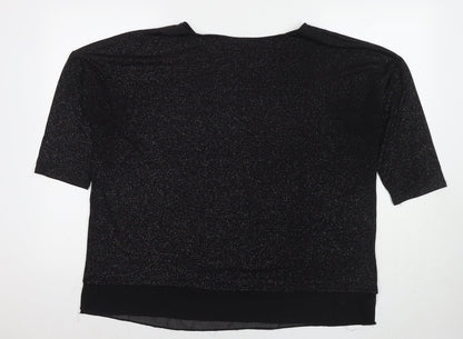 Womens UK Size L Wallis Black Basic Blouse