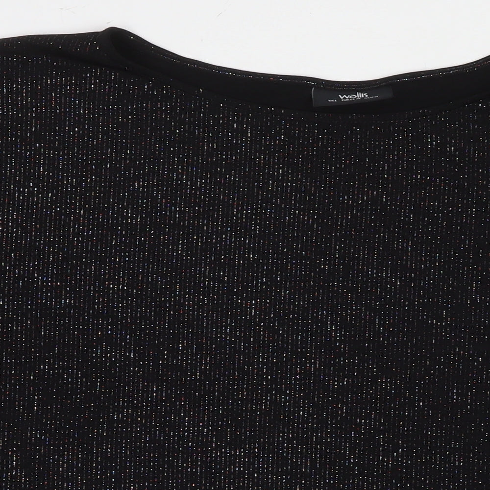 Womens UK Size L Wallis Black Basic Blouse