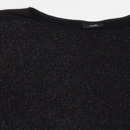 Womens UK Size L Wallis Black Basic Blouse